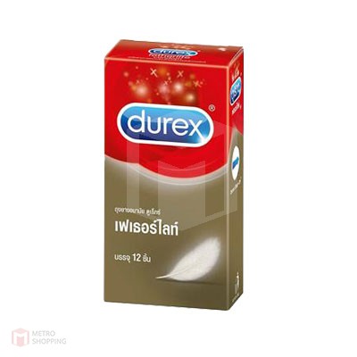 ถุงยางอนามัย DUREX FETHERLITE BOX OF 12 (แบบบาง)