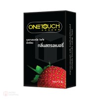 ถุงยางอนามัย One Touch Strawberry (ผิวเรียบกลิ่นสตอเบอรี่ 12 ชิ้น)